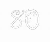Number 80 Coloring Page Pages sketch template