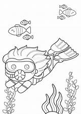 Little Boy Snorkling And Diving Underwater Sport Coloring Pages For  sketch template