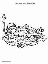 Coloring Scuba Diver Pages Diving Summer Drawing Reef Sheets Fun Ocean  sketch template