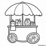 Refreshing Lemonade Stand Coloring Page  Coloring Pagescom sketch template