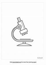 Microscope Coloring Simple Drawing Drawings Printable Clipart Supplies  sketch template