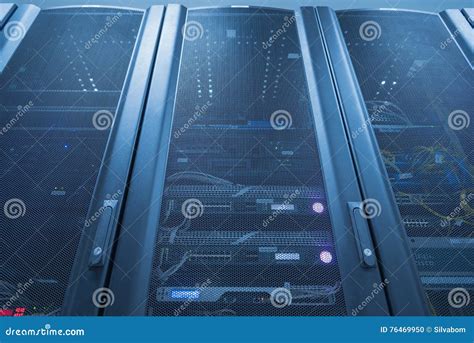 Server Rack with LED Indictor Inside Stock Photo - Image of background, datacenter: 76469950