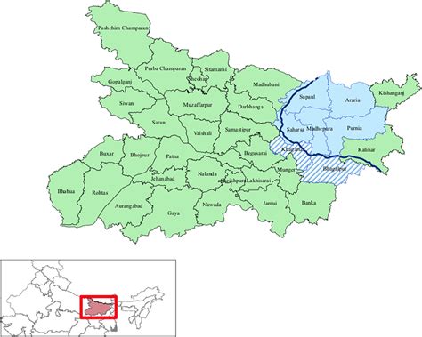 Kosi and Non-Kosi Districts. Note: The map depicts the Kosi... | Download Scientific Diagram