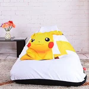 LEVMOON Beanbag Sofa Chair Pikachu Seat zac Shell Comfort Bean Bag Bed ...