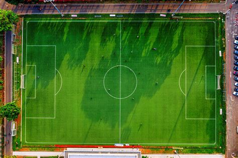 Top View Photo of Soccer Field during Day · Free Stock Photo