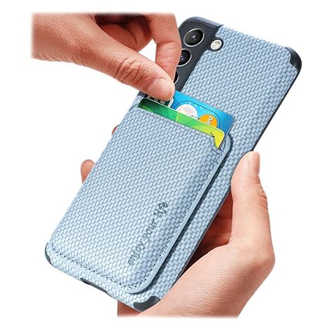 Samsung Galaxy S21 FE 5G Magnetic Case with Card Holder - Carbon Fiber