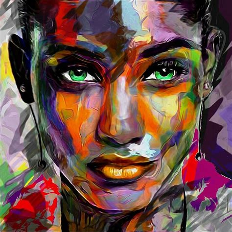 ovab.art / Portrait 114 digital art | Portrait peinture, Peinture visage, Peintures art abstrait