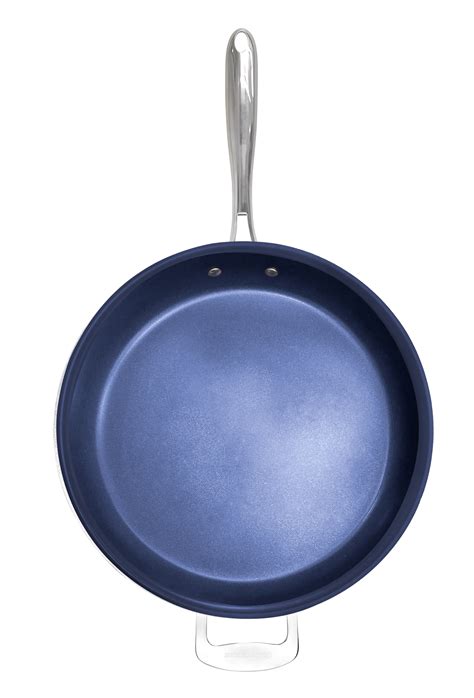 Granitestone Classic Blue 14 inch Nonstick Frying Pan with Ultra Durable Mineral and Diamond ...