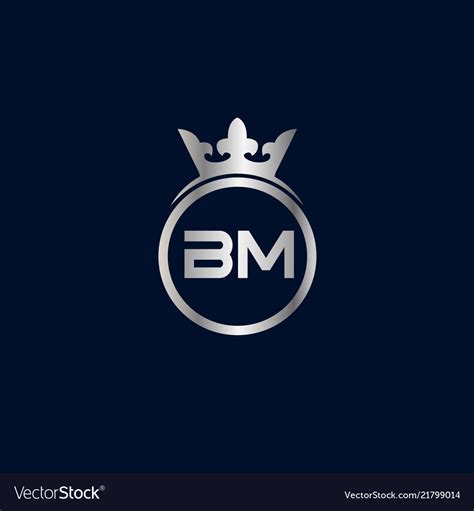 Initial letter bm logo template design Royalty Free Vector