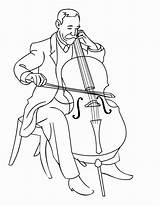 Cello Coloring Page sketch template