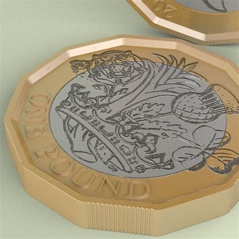 New British Pound Coin 3D model | CGTrader