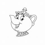 Mrs Potts Beauty And The Beast Svg Png Pdf Jpeg Digital  Coloring Home sketch template