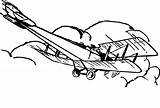 Biplane In The Clouds coloring Page  ColouringPages sketch template