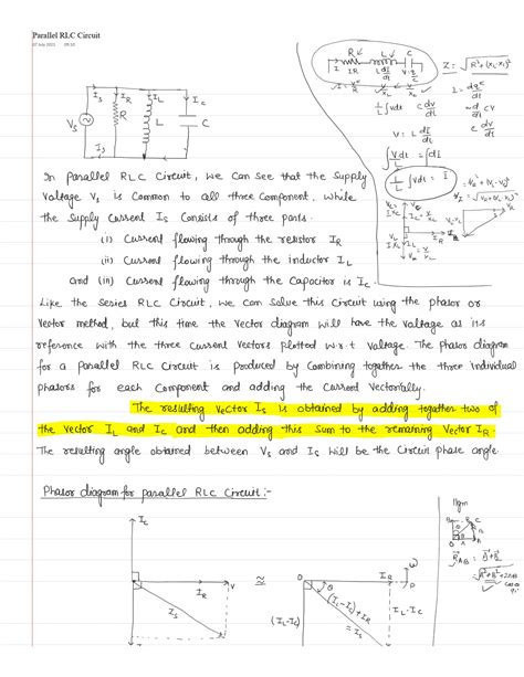 SOLUTION: Parallel rlc circuit - Studypool