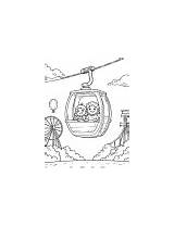 Cable car At An Amusement Park coloring Page 1 sketch template