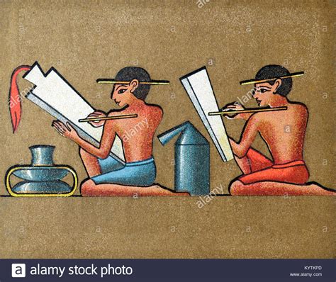 Depiction of ancient Egyptian Scribes Stock Photo - Alamy