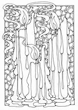Candle Coloring Page sketch template