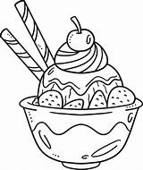 Ice Cream Isolated Coloring Page For Kids 19633509 Vector Art At Vecteezy sketch template