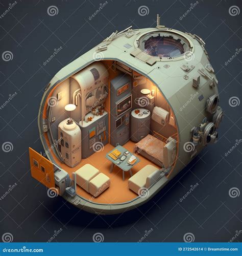 Interior Of A Doomsday Escape Pod. Royalty-Free Stock Photo ...