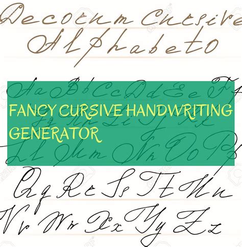 Fancy text generator handwriting font generator - plugbda