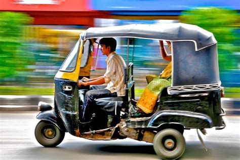 Thai called it " Tuk Tuk " ... in India , ppl called " OTTO" bike ~ Colorful india ... colorful ...