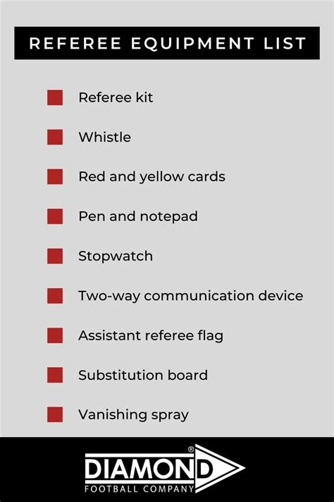 Essential football referee equipment list | Diamond Football