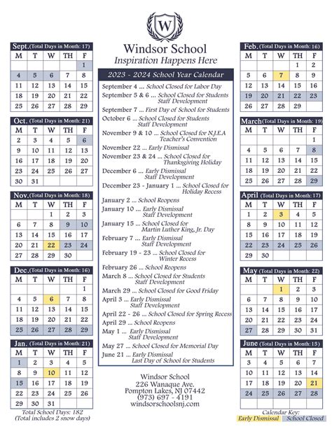 School Calendars - Windsor Schools