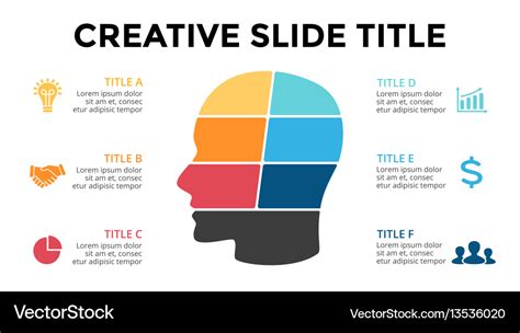 Brain infographic template for human head Vector Image