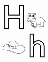 Letter H Coloring Page Printable sketch template
