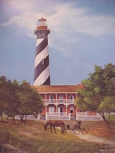 St. Augustine Lighthouse Painting by Teresa Trotter - Fine Art America