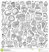 Fast Food Coloring Pages Cute sketch template