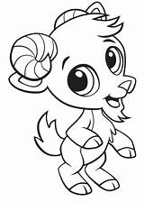 Cute Baby Goat Coloring Page  Free Printable Pages For Kids sketch template
