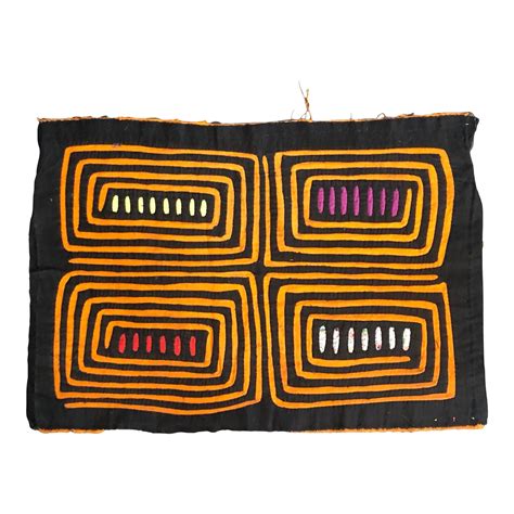 Vintage Mola Cloth Textile Folk Art Panel | Chairish