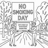 No Smoking Day Printable coloring Page  Download Print Or Color sketch template