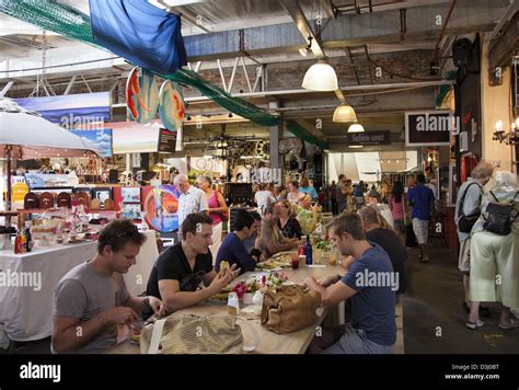 Hout Bay Market Food Area in Cape Town - South Africa Stock Photo - Alamy