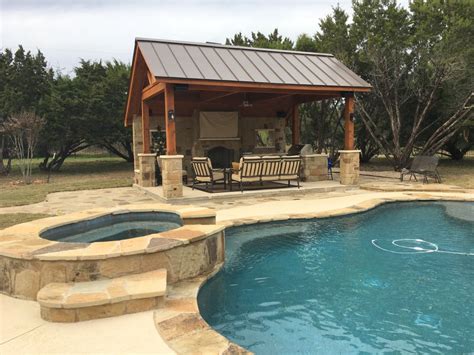 Leander TX pool cabana builder | Austin Decks, Pergolas, Covered Patios, Porches, more | Pool ...