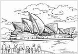 Sydney Opera House Colouring Page sketch template