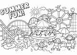 Summer Vacation Coloring  Coloring Page sketch template