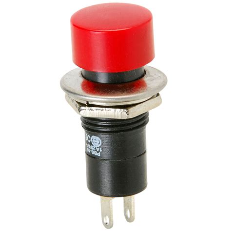 Momentary N.O. Classic Large Push Button Switch Red 3A 125V