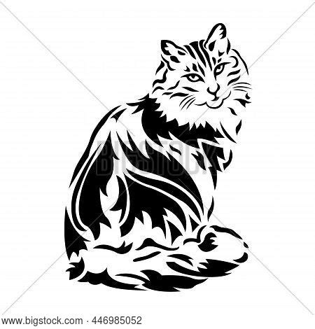 Silhouette Fluffy Vector & Photo (Free Trial) | Bigstock