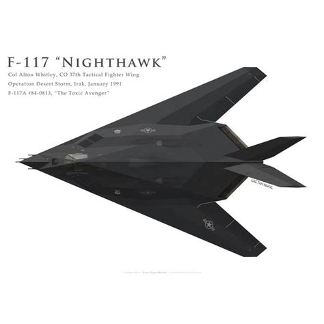 F-117A “Nighthawk”, Col. Alton Whitley, CO 37th TFW, Operation Desert Storm, 1991 - Bravo Bravo ...