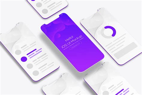 UI Isometric Perspective Mockup, Ui Mockup, App Mockups