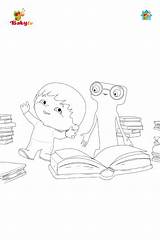 Charlie & The Alphabet Colouring Image  coloring Coloring sketch template