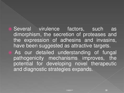 Virulence factors of fungi