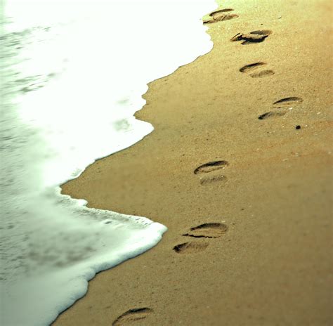 where does these footsteps lead to ? | Shot in marina beach … | Flickr