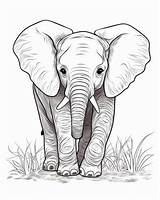 Elephant Coloring Pages  Free Printable sketch template