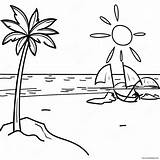 Bahamas Beach Scene Coloring Page 68444 54167 sketch template