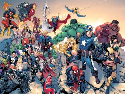 All Marvel Comics Together HD Desktop Wallpapers ~ Cartoon Wallpapers