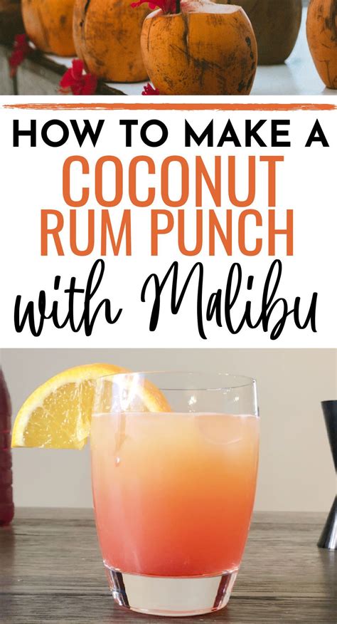 How to make a rum punch cocktail with Malibu. This delicious rum punch has a step by step guide ...