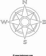Nautical Compass Rose Coloring Page sketch template